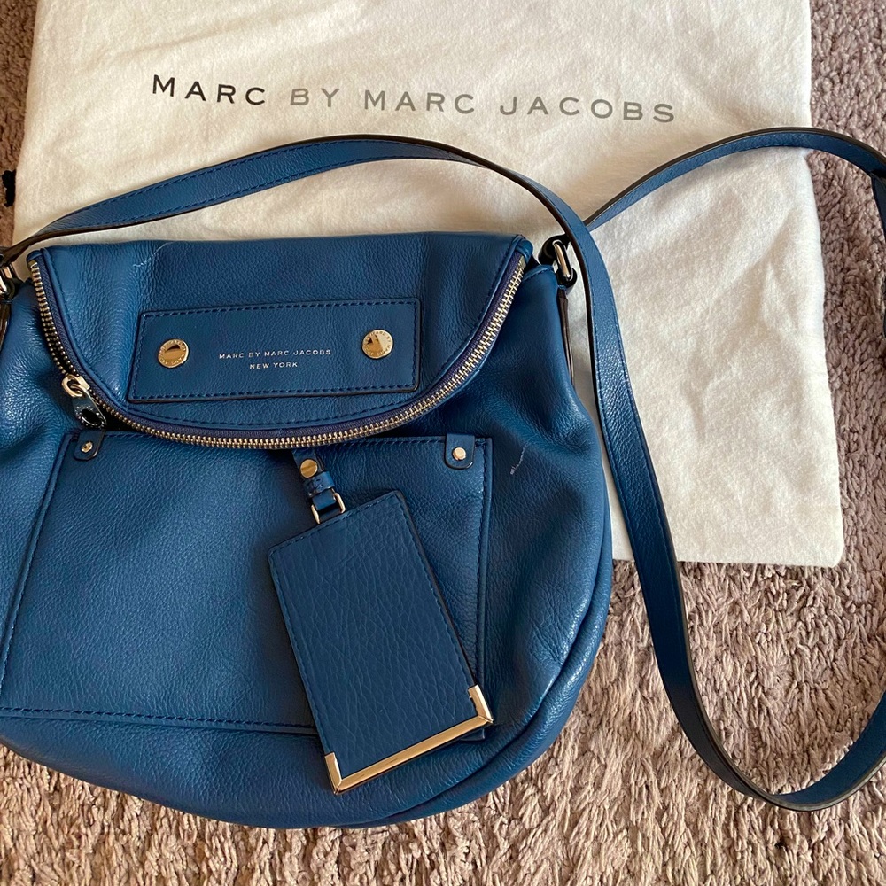Marc Jacobs blue leather crossbody